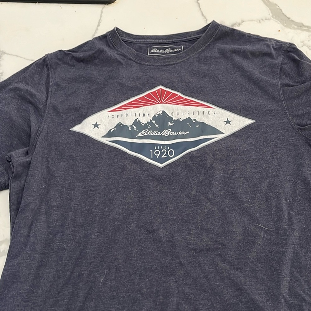 NWOT Eddie Bauer Shirt Short Sleeve Men's Soft Graphic & Crew T-Shirts Size M